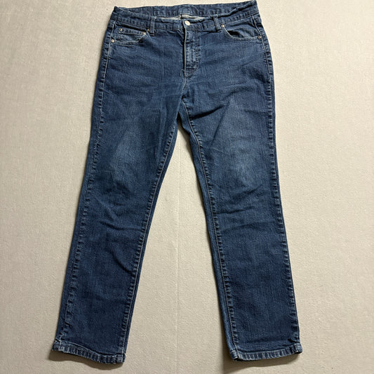 Ash & Erie Slim Straight Jeans Mens 33x28 Fits Like 32x26 Dark Wash Stretch