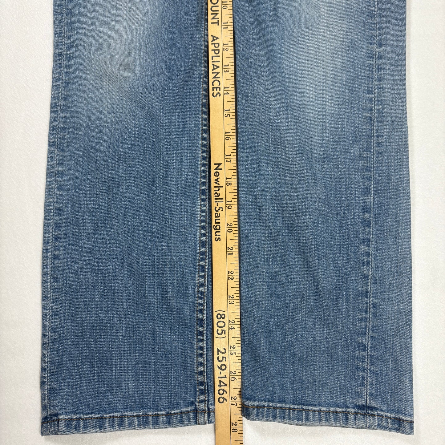 Levi’s Men’s Blue Jeans W34 L30 Straight Fit Distressed Light Wash Denim