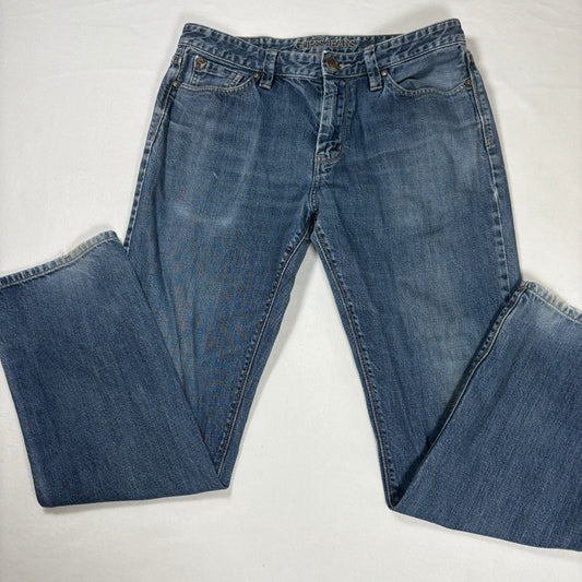 GUESS Men’s Blue Jeans Size 31x32 Straight Fit 100% Cotton Faded Wash Denim