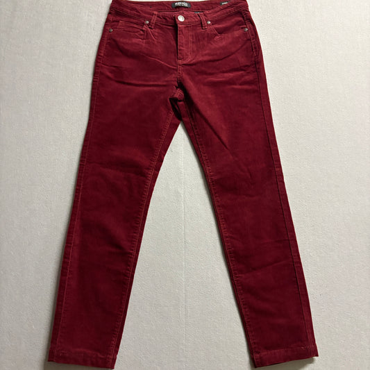 Buffalo David Bitton Skinny Corduroy Pants Womens 8 Fits Like 30x29 Burgundy