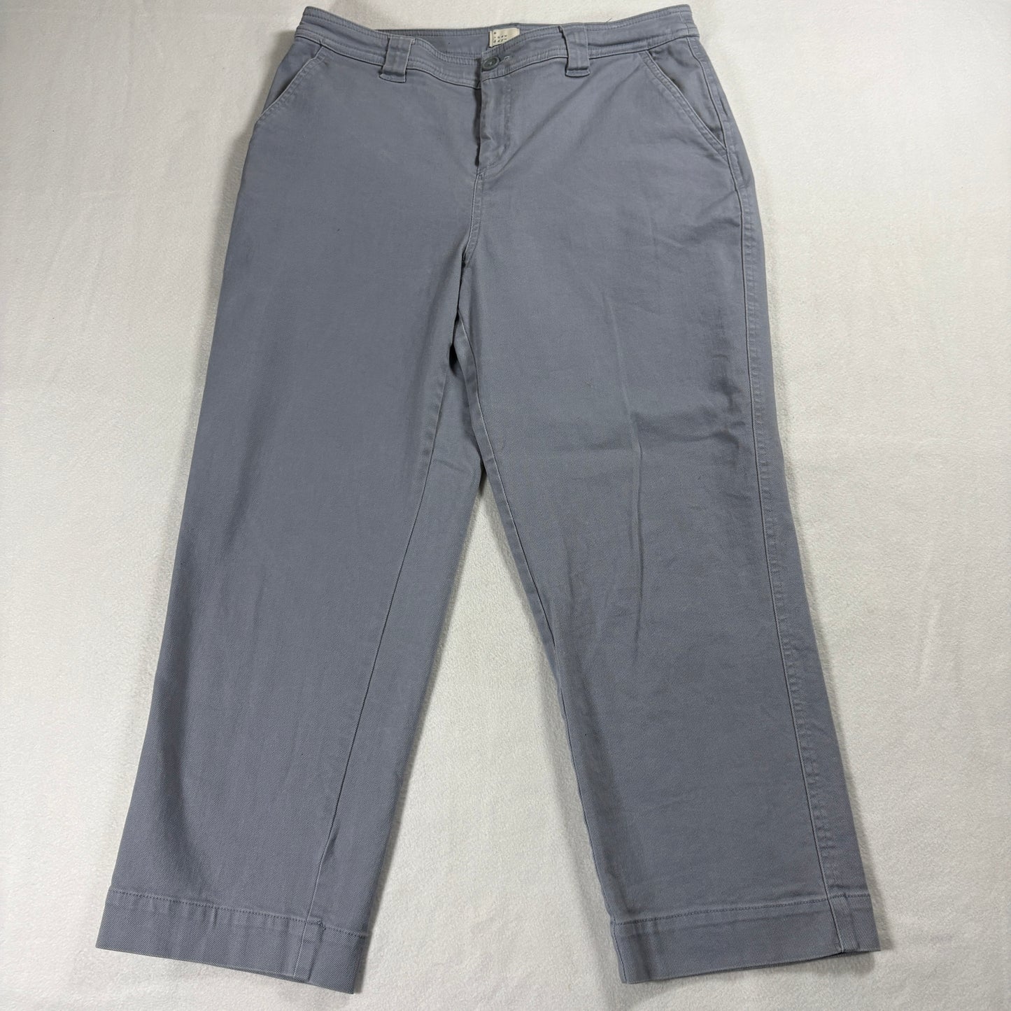 A New Day Pants Womens Size 12 Cropped Ankle Gray Stretch Workwear Office Retro!