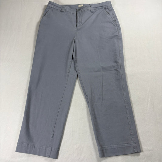 A New Day Pants Womens Size 12 Cropped Ankle Gray Stretch Workwear Office Retro!