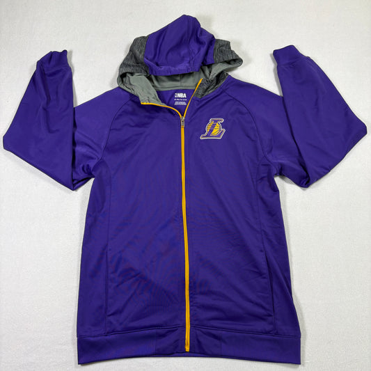 NBA Los Angeles Lakers youth XL hoodie purple zip up jacket basketball fan gear