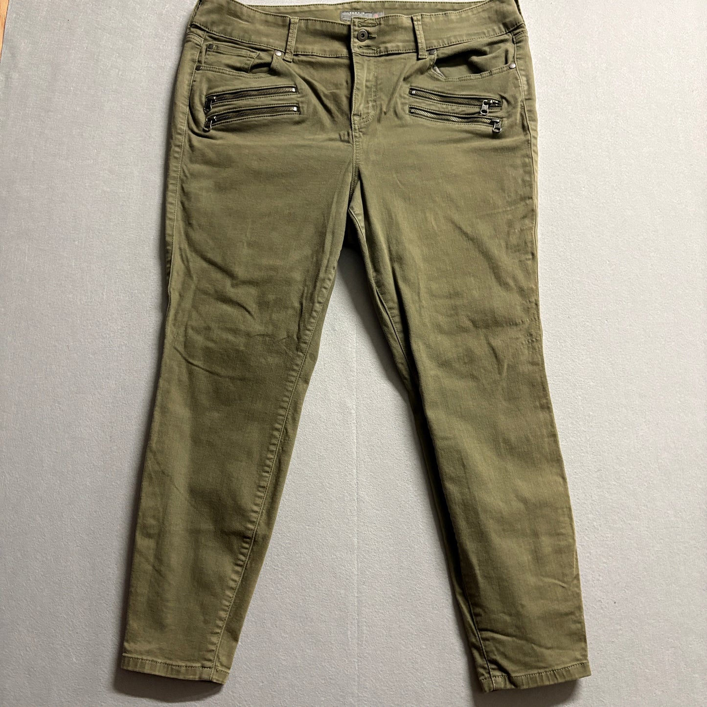 Torrid Jegging Plus Size 20R Fits Like 39x27 Olive Moto Zip Skinny Pants