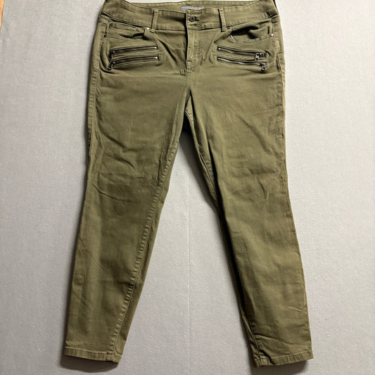 Torrid Jegging Plus Size 20R Fits Like 39x27 Olive Moto Zip Skinny Pants