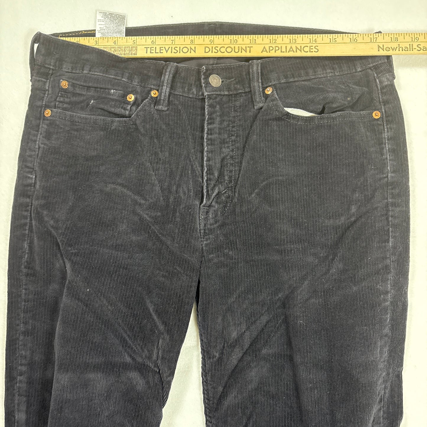 Levi’s 514 Men’s Corduroy Pants Black W34 L36 Straight Leg Casual