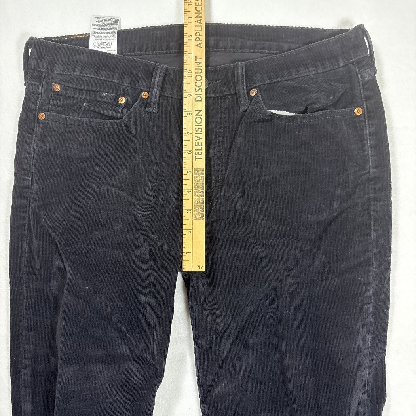 Levi’s 514 Men’s Corduroy Pants Black W34 L36 Straight Leg Casual