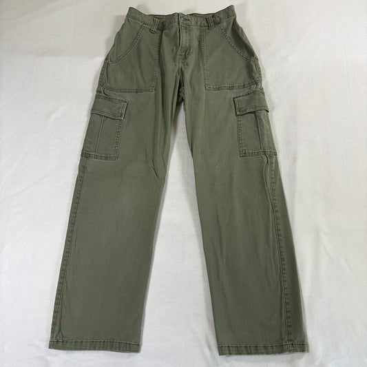 Hollister Cargo Pants High Rise Utility Dad Fit Green W28 Fits Like 29X29 Y2K
