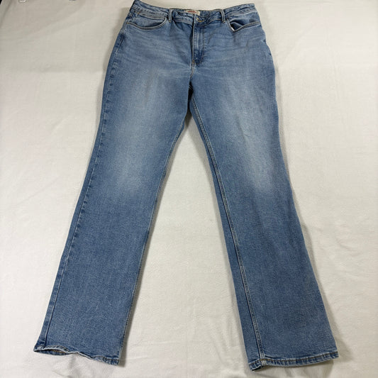 High Rise Straight Jeans Wrangler Womens 18 Fits Like 34x33 Light Wash