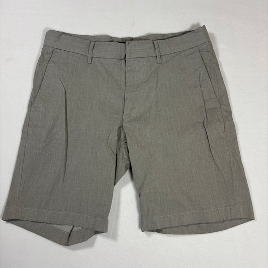 Nordstrom Shorts Mens 32W Slim Fit Gray Flat Front Casual Dressy Chino Style