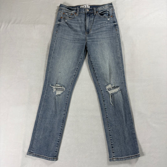 Distressed Skinny Jeans Daze Tag 26 Fits Like 26X26 Blue Ripped Stretch Denim