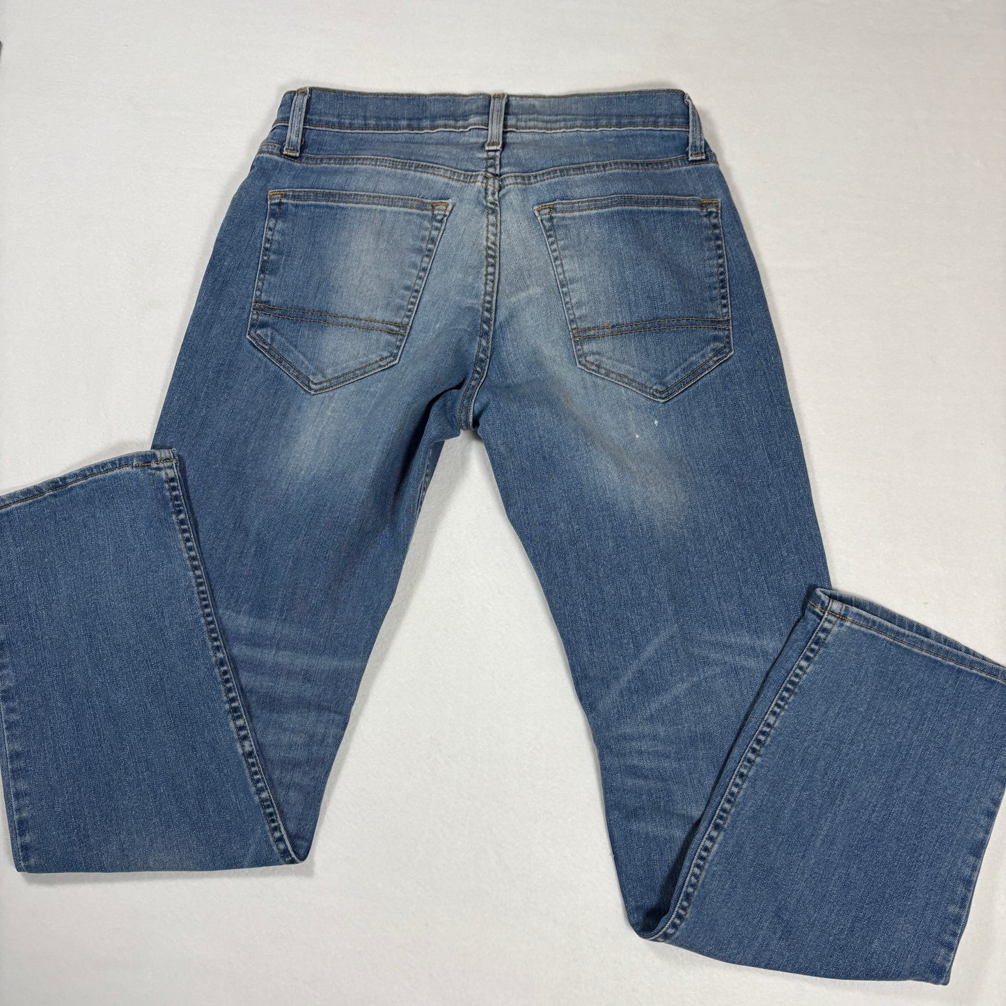 Arizona Jeans Mens 30x30 Blue Distressed Slim Straight Flex Denim Stretch Casual