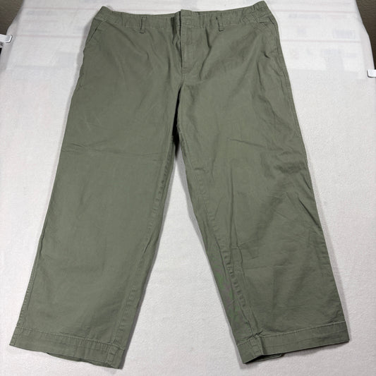 A New Day Pants Womens 17 Olive Green Stretch Straight Leg Casual Chino