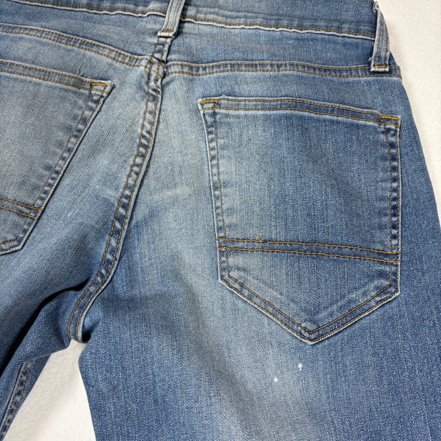 Arizona Jeans Mens 30x30 Blue Distressed Slim Straight Flex Denim Stretch Casual