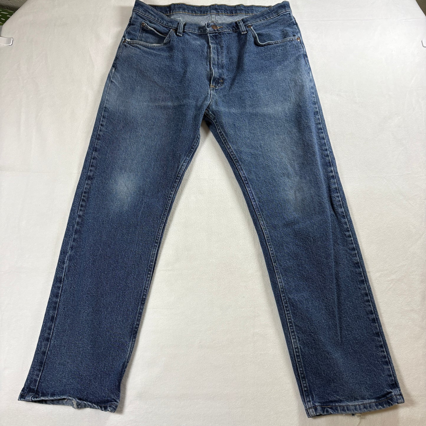 Wrangler Jeans Mens 36x30 Vintage 90s Straight Leg Blue Denim Retro Fit Workwear