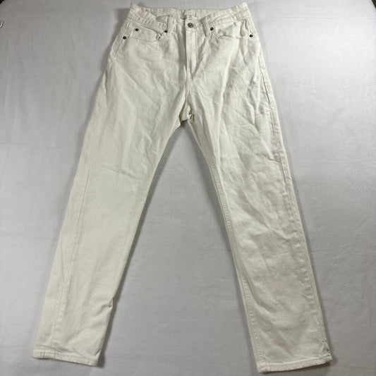 Zara Jeans Womens 8 White High Rise Skinny Stretch Denim Clean Minimal Style Fit