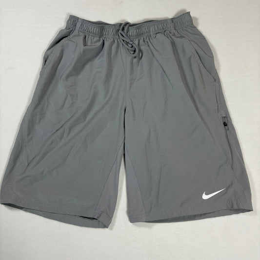 Nike Shorts Mens Large Gray Dri-Fit Training Running Athletic Gym Performance