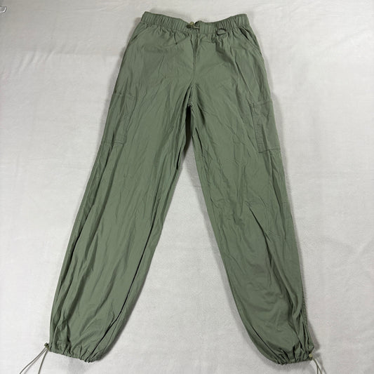 Utility Cargo Parachute Pants Jogger Hippie Rose Tag S Fits Like 28X28 Green