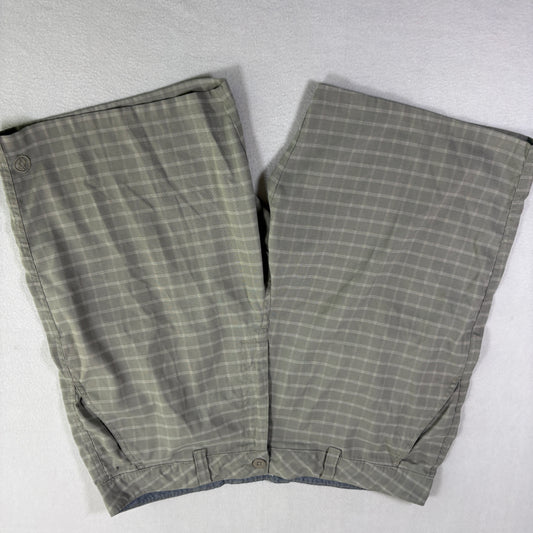 Hang Ten Mens Shorts 38 Plaid Gray Casual Classic Summer Outdoor Surf Skate