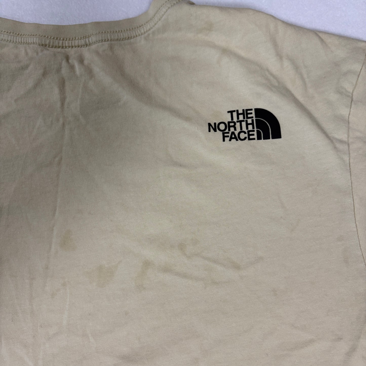 The North Face T-Shirt Mens Large Beige Short Sleeve Logo Tee Outdoor Casual
