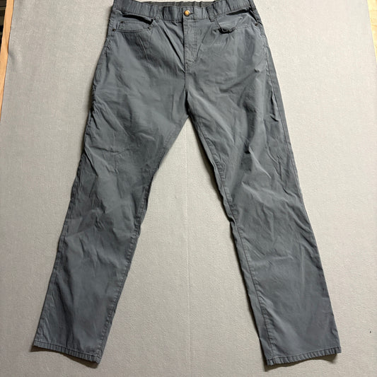 REI Denali Pants Mens 36x32 Gray Nylon Outdoor Hiking Trail Straight Fit 36x30