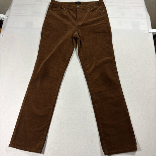 Well Worn Pants Womens 8 Brown 30x30 Corduroy Straight Leg Soft Casual Retro