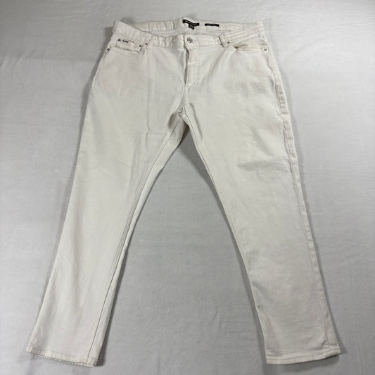 Slim Fit White Jeans Designer Michael Kors Tag 38x30 Fits Like 38X28 Stretch