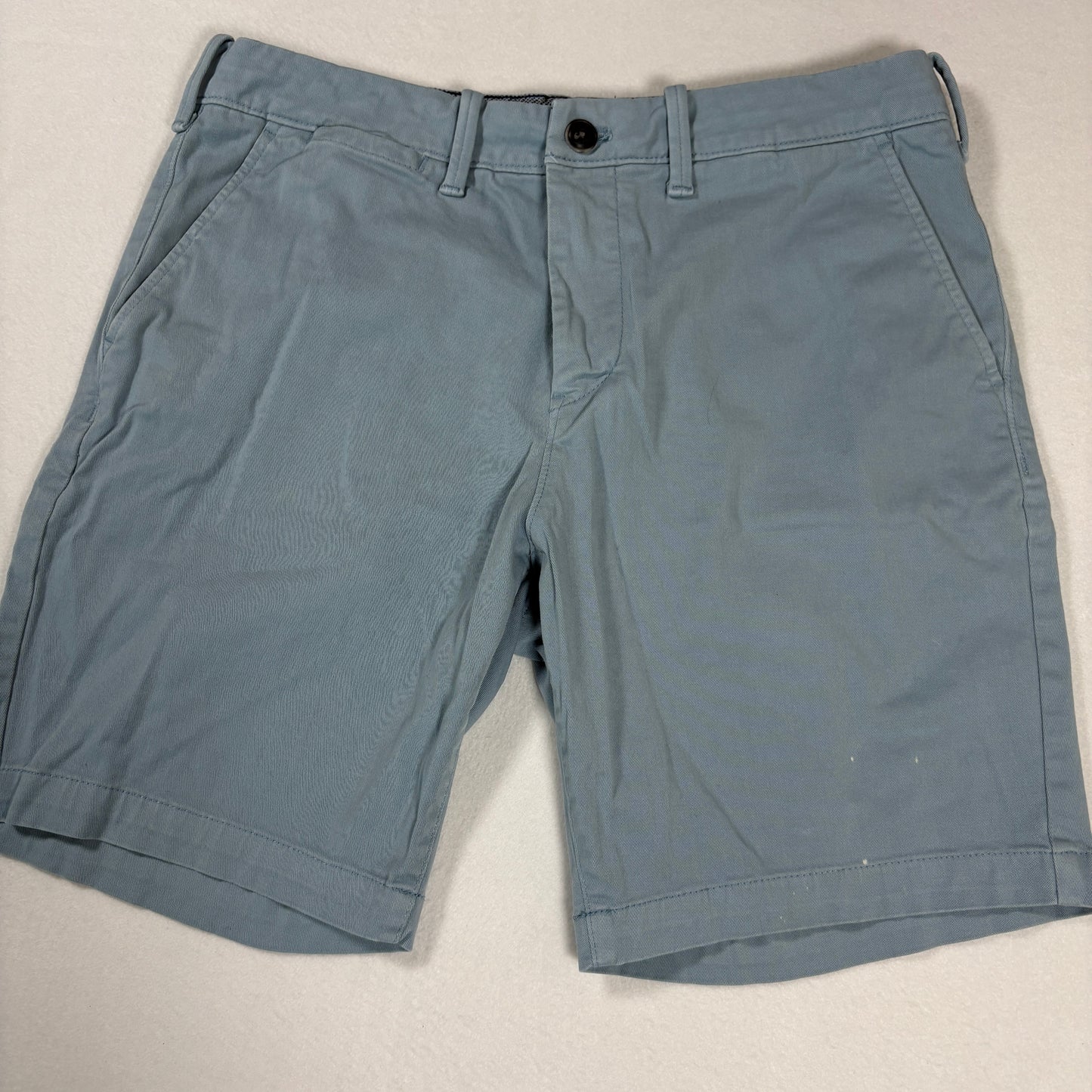 Express Shorts Mens 32 Blue Slim Fit Chino Casual Flat Front Summer Style