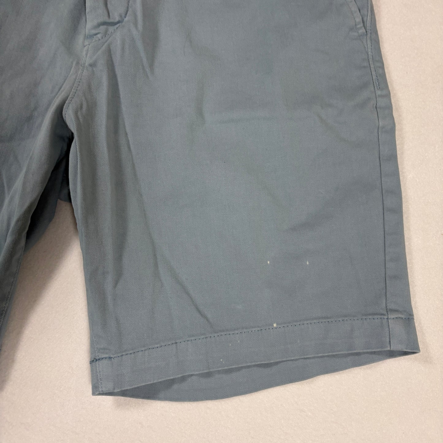 Express Shorts Mens 32 Blue Slim Fit Chino Casual Flat Front Summer Style