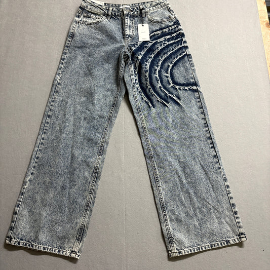 Forever 21 Baggy Jeans Mens 27x30 NWT Wide Leg Skater Y2K Light Wash fits 28x30