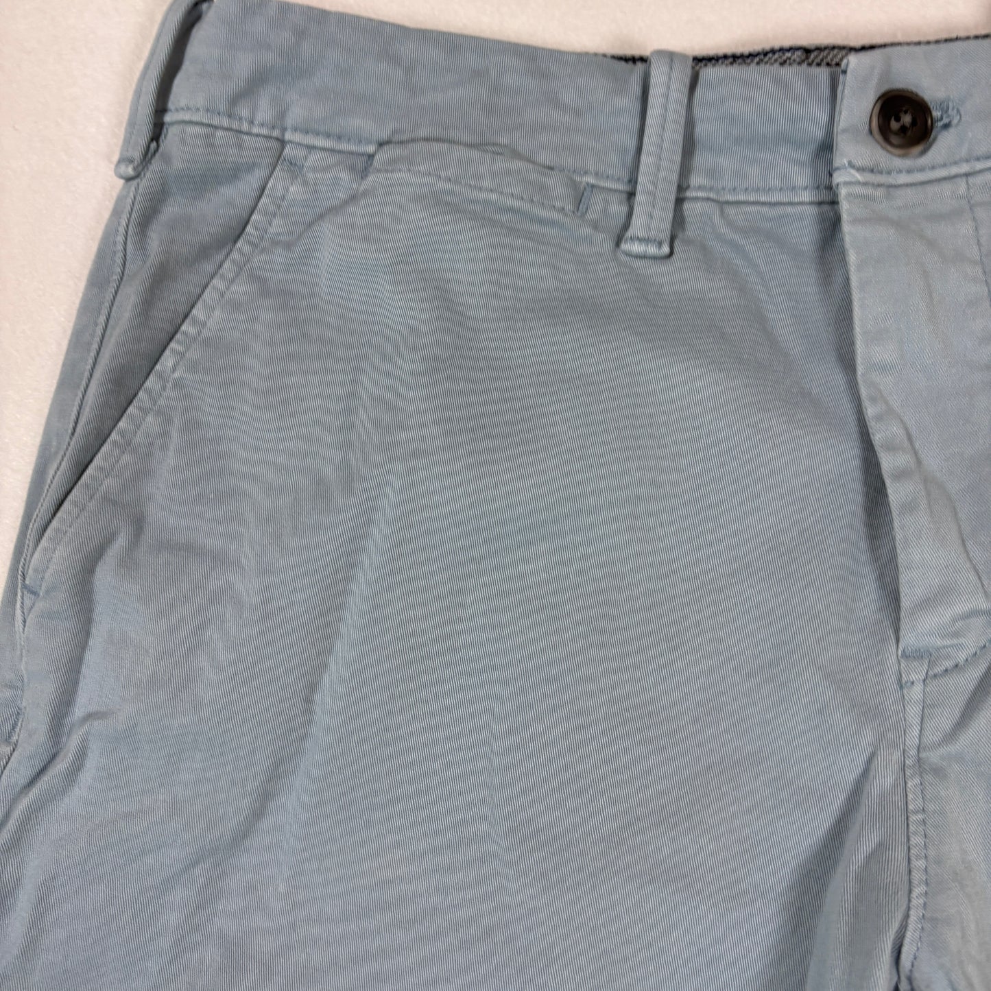 Express Shorts Mens 32 Blue Slim Fit Chino Casual Flat Front Summer Style