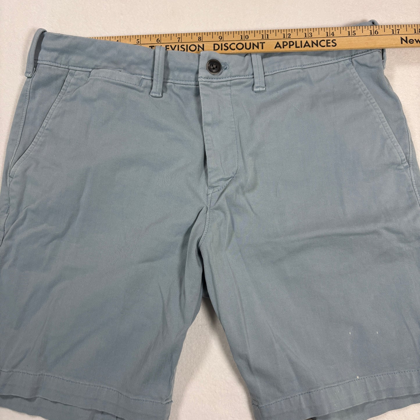 Express Shorts Mens 32 Blue Slim Fit Chino Casual Flat Front Summer Style