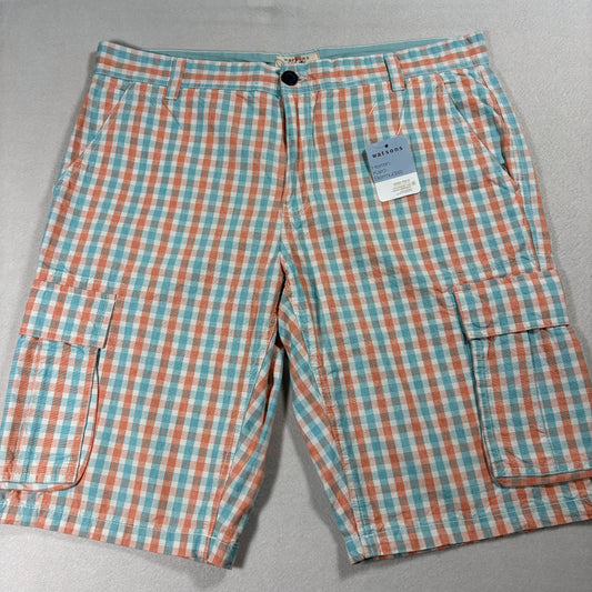 Watsons Cargo Shorts Mens NWT Checked Cotton Bermuda Summer 100% Cotton