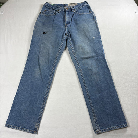Carhartt Jeans Mens 32x30 Relaxed Fit Vintage Workwear Denim Blue Distressed OGs
