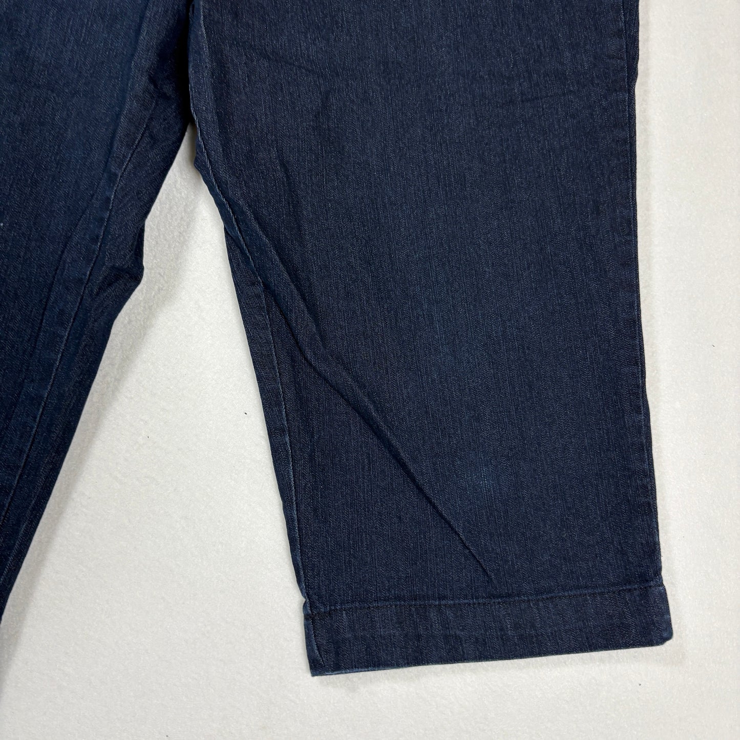 St Johns Bay Capri Jeans Womens 14P Dark Wash Stretch Denim Cropped Pants