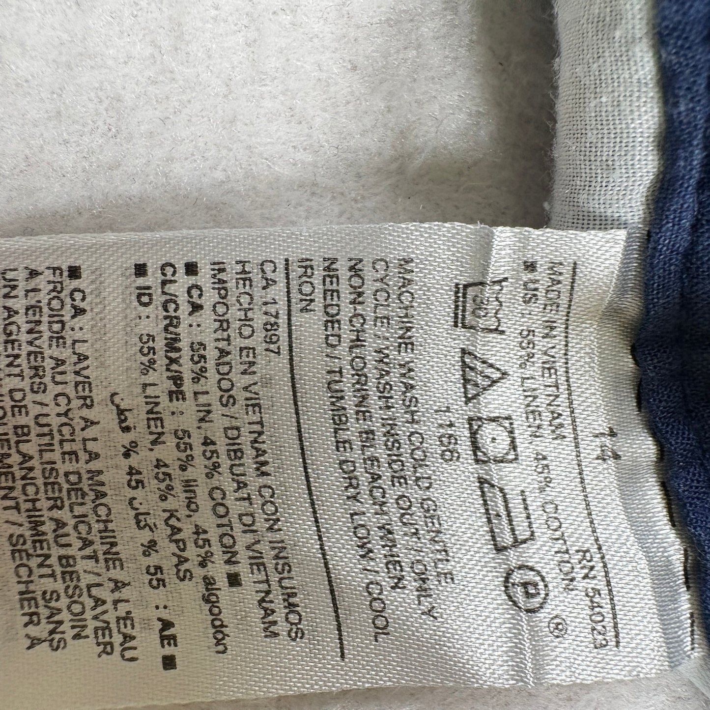 Old Navy Womens Shorts 12 Blue Linen Blend Everyday High Rise Casual Summer