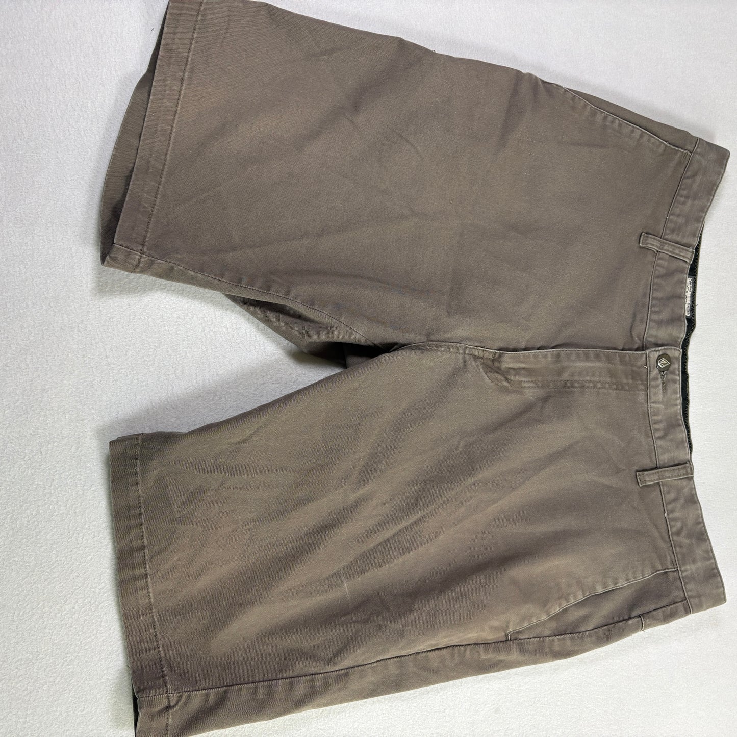 Volcom Mens Shorts 36 Brown Chino Skate Casual Classic Straight Fit Y2K