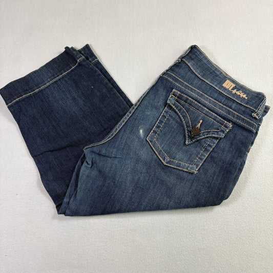 Kut from the Kloth womens jeans size 14 blue denim capri cropped Y2K casual