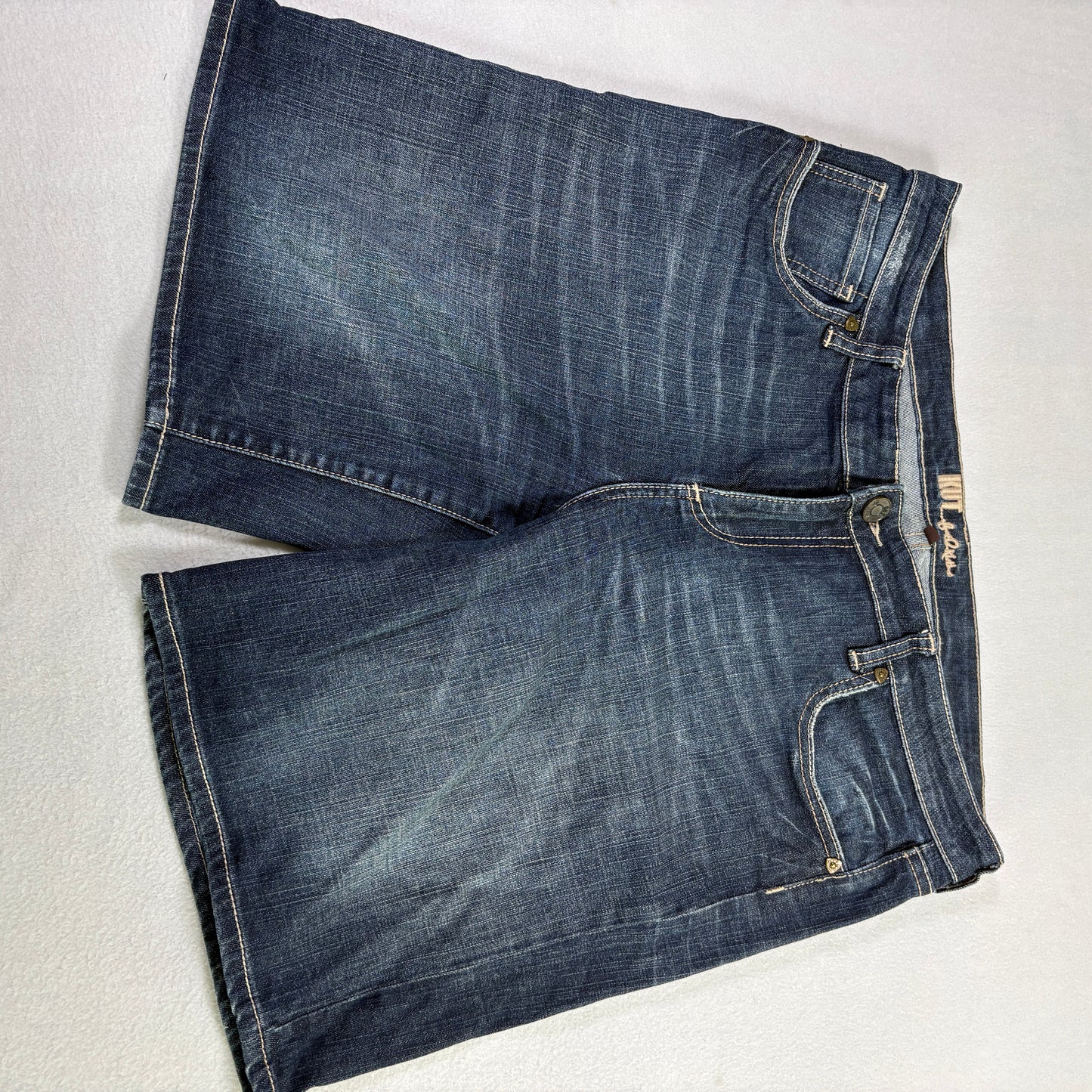 Kut from the Kloth womens jean shorts size 14 blue denim bermuda Y2K casual