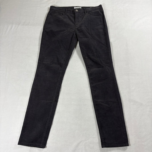 Corduroy Slim Straight Pants Ann Taylor LOFT Tag 28 Fits Like 32X29 Gray Stretch