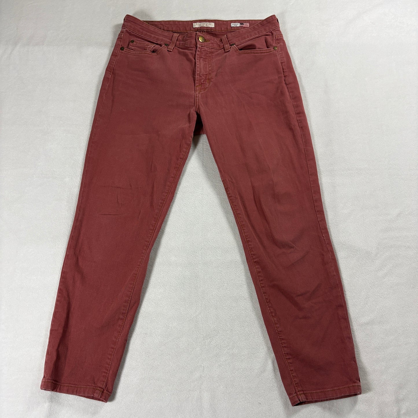 Slim Straight Stretch Jeans Vizcaino Tag 30 Fits Like 32X26 Red USA Denim Pants
