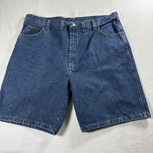 Wrangler Carpenter Denim Shorts Mens Size 40 Blue 90s Vintage Workwear Y2K Baggy