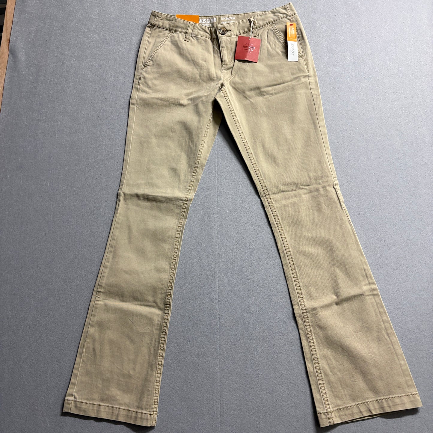 Slim Bootcut Pants Mossimo Supply Co Size 7 Fits Like 30X32 Khaki Stretch NWT