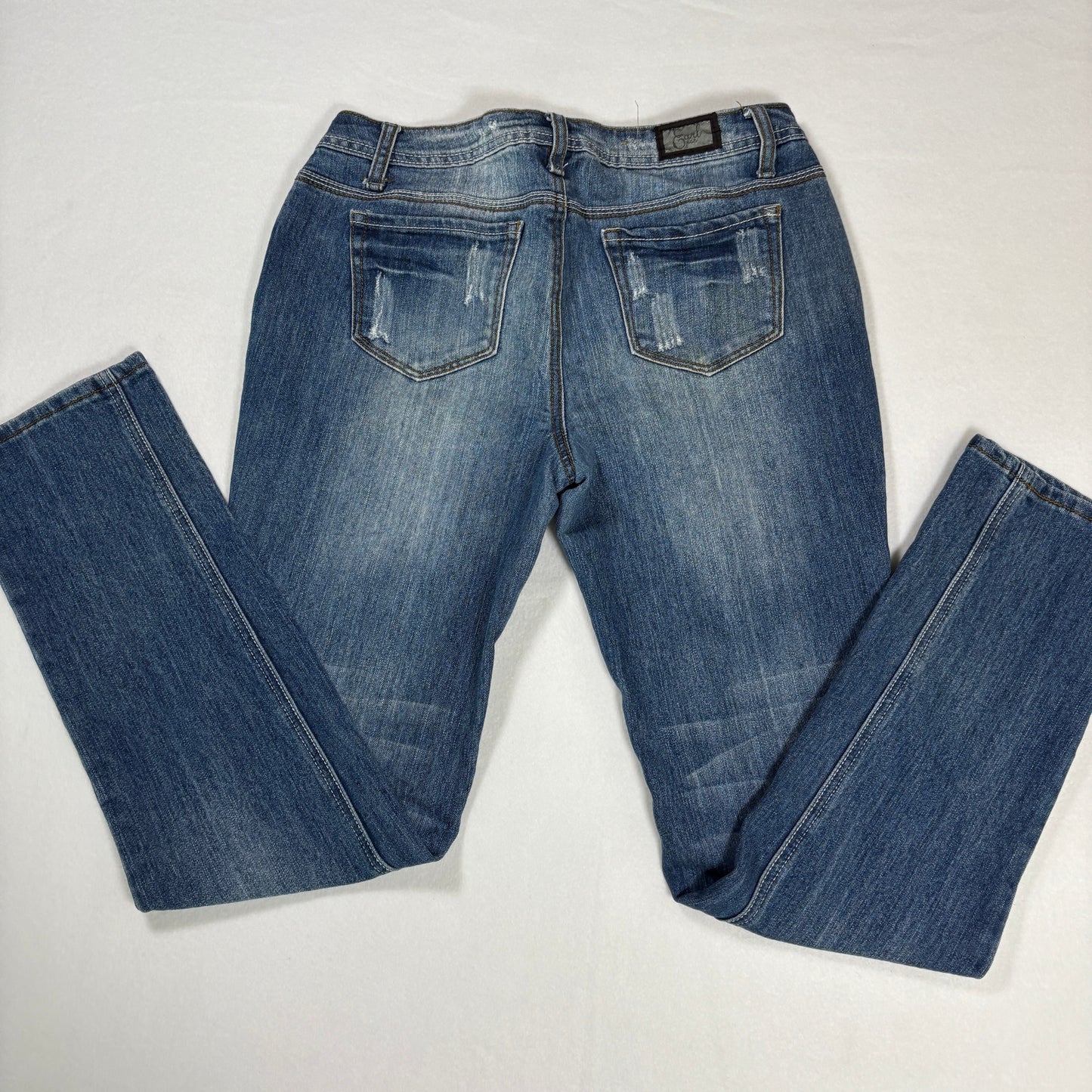 Earl Jean Jeans Women’s Size 6 Bootcut Distressed Blue Denim Stretch Casual