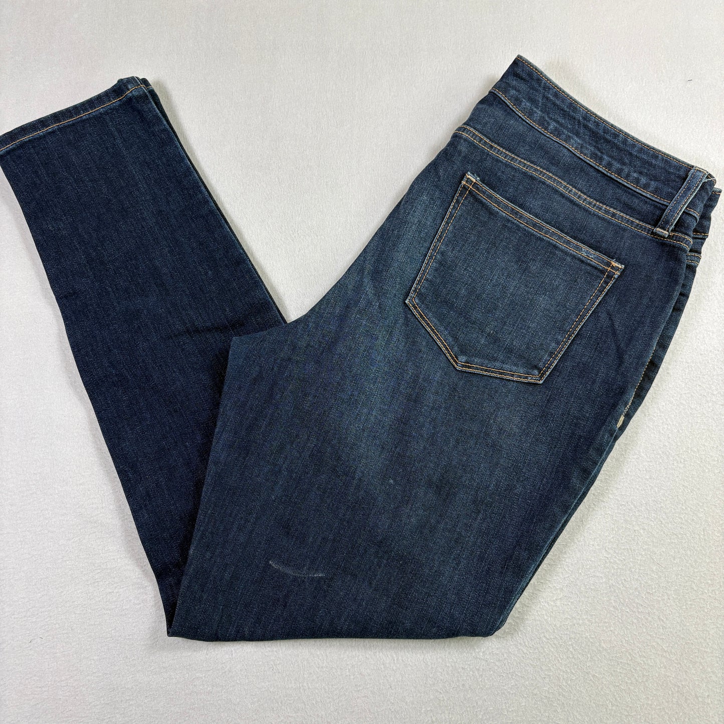 St Johns Bay womens jeans size 14 dark wash skinny leg stretch denim Y2K