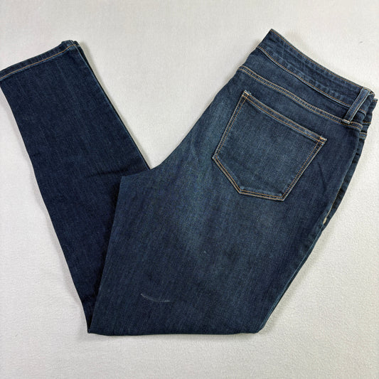 St Johns Bay womens jeans size 14 dark wash skinny leg stretch denim Y2K