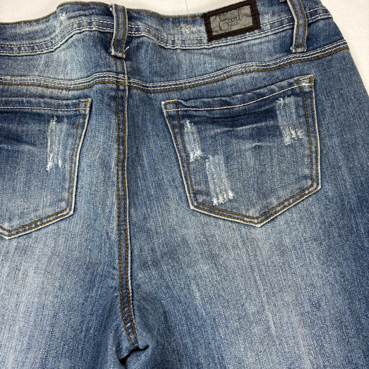 Earl Jean Jeans Women’s Size 6 Bootcut Distressed Blue Denim Stretch Casual