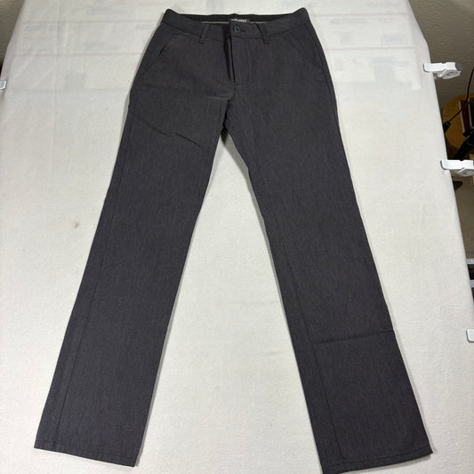 Baleno Dress Pants Mens 30 Dark Gray Slim Straight Modern Work Trouser