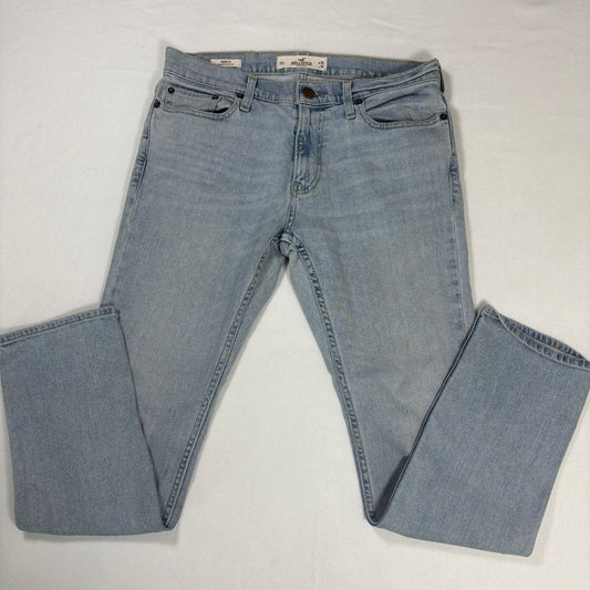 Hollister Jeans Men’s 30x30 Skinny Fit Epic Flex Light Wash Blue Denim Casual