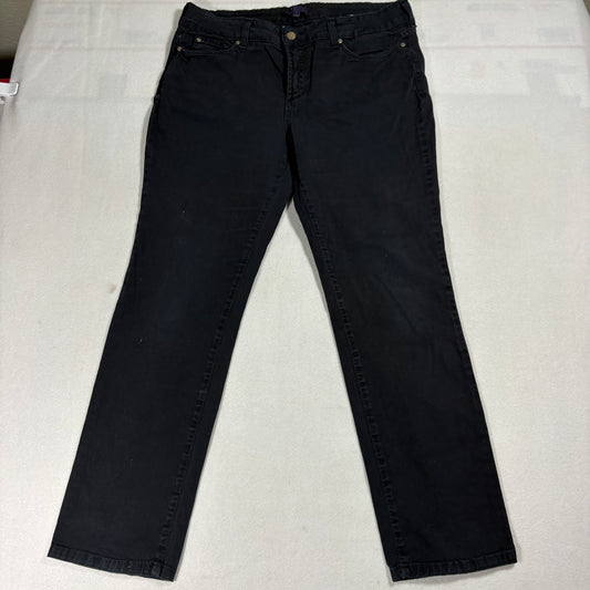 NYDJ Skinny Jeans Womens 8P Black Stretch Mid Rise Petite Slim Denim Classic Fit